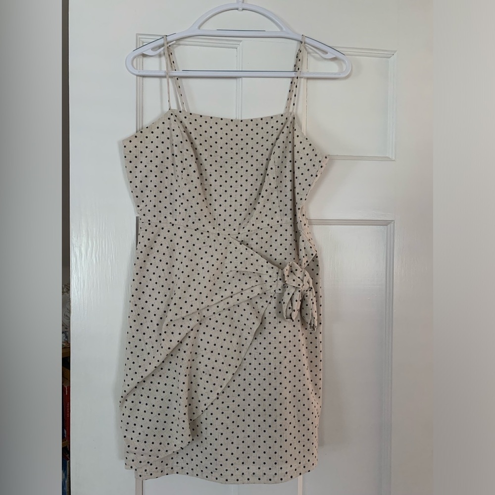 Off-white with black polka dot size medium mini dress